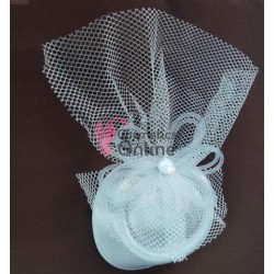 Voaleta pentru decor par cu clema de prindere VTL007DD - Alba